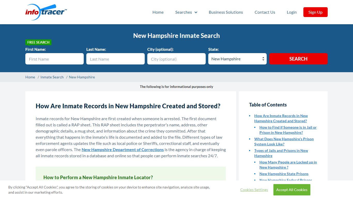 New Hampshire Inmate Search & Locator - NH Offenders ...